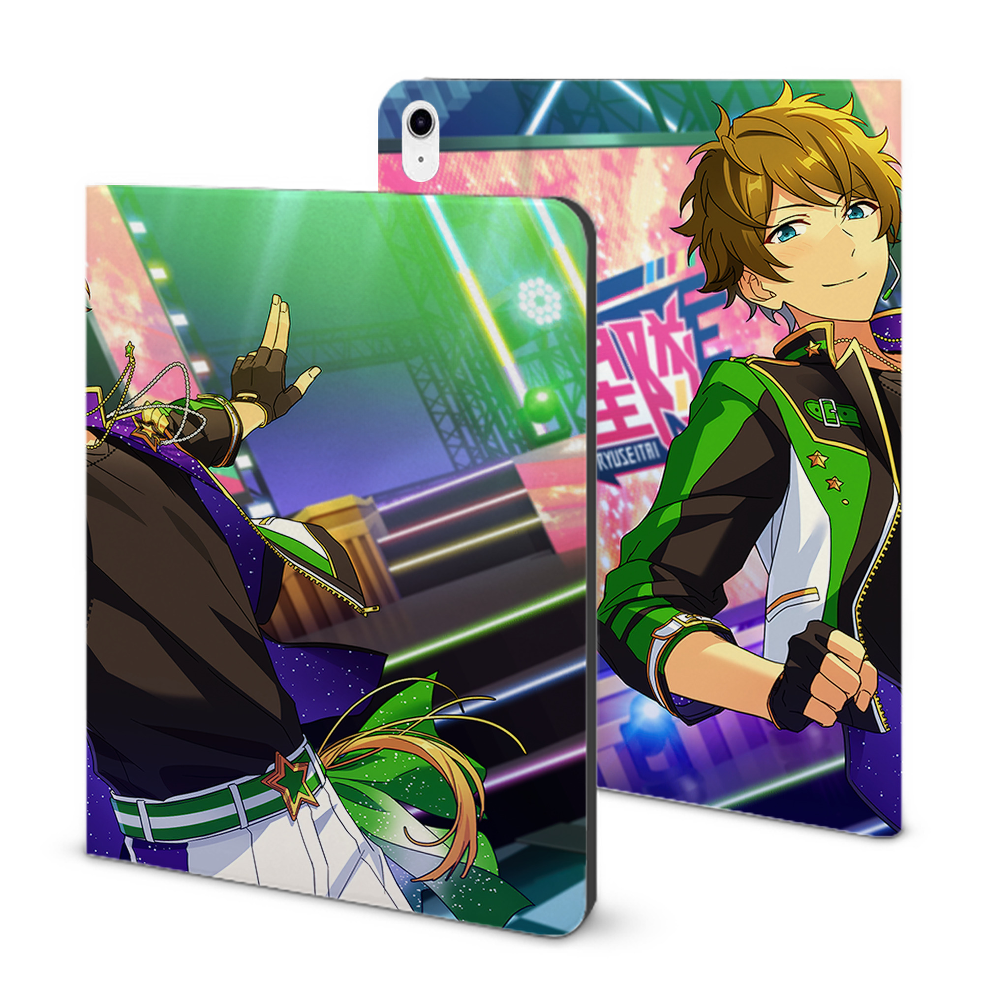 （画像用） あんさんぶるスターズ! Ensemble Stars IPad ケース ブック型 PUレザー TPU 耐衝撃 軽量 薄型 ペン収納なし 全面保護 IPad 各モデル対応